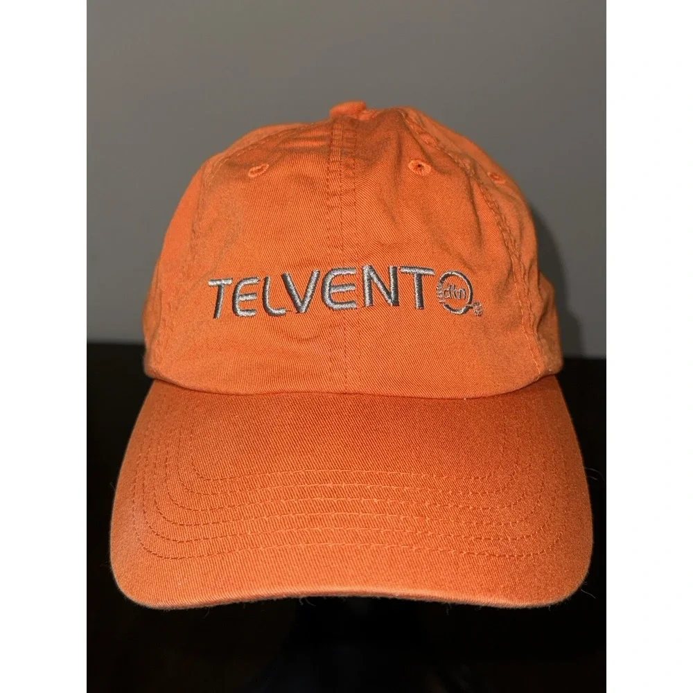 Port Authority Hat Cap Strap Back Orange Telvent DTN Agriculture Farming